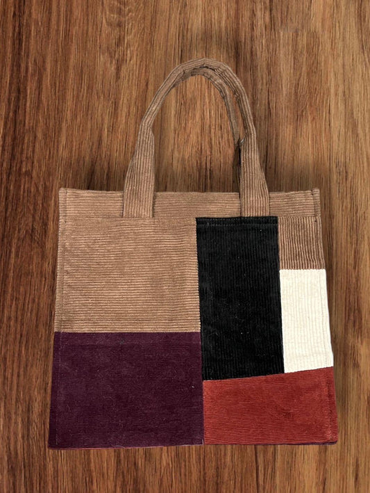 Upcycled corduroy tote bag (PACK OF 4)